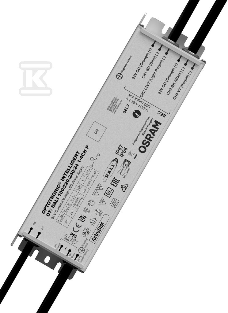 Zasilacz OTI DALI 100W 220-240V/24 1-4 - 4062172119191